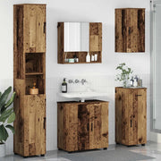 Set di mobili per il bagno con cassetto 5 pcs Legno vecchio 3393001