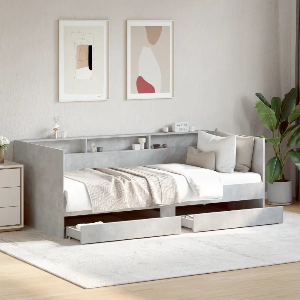 Divano Letto con Cassetti senza Materasso 100x200 cm 3280842