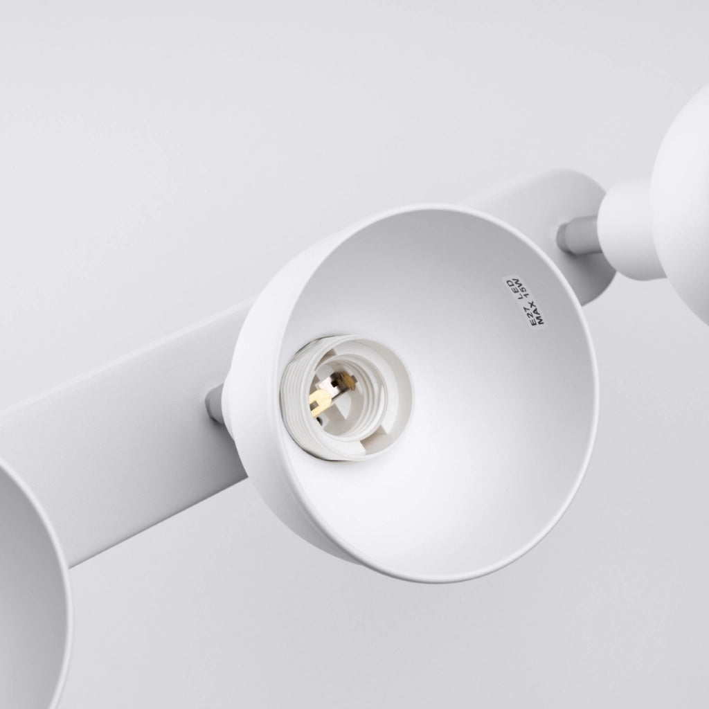Spot soffitto triplo minimal bianco 3xE27 Pure Lume