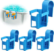 Accessori per piscina - 4 pezzi contenitori in plastica per bicchieri piscina - Accessori multifunzionali blu per piscina