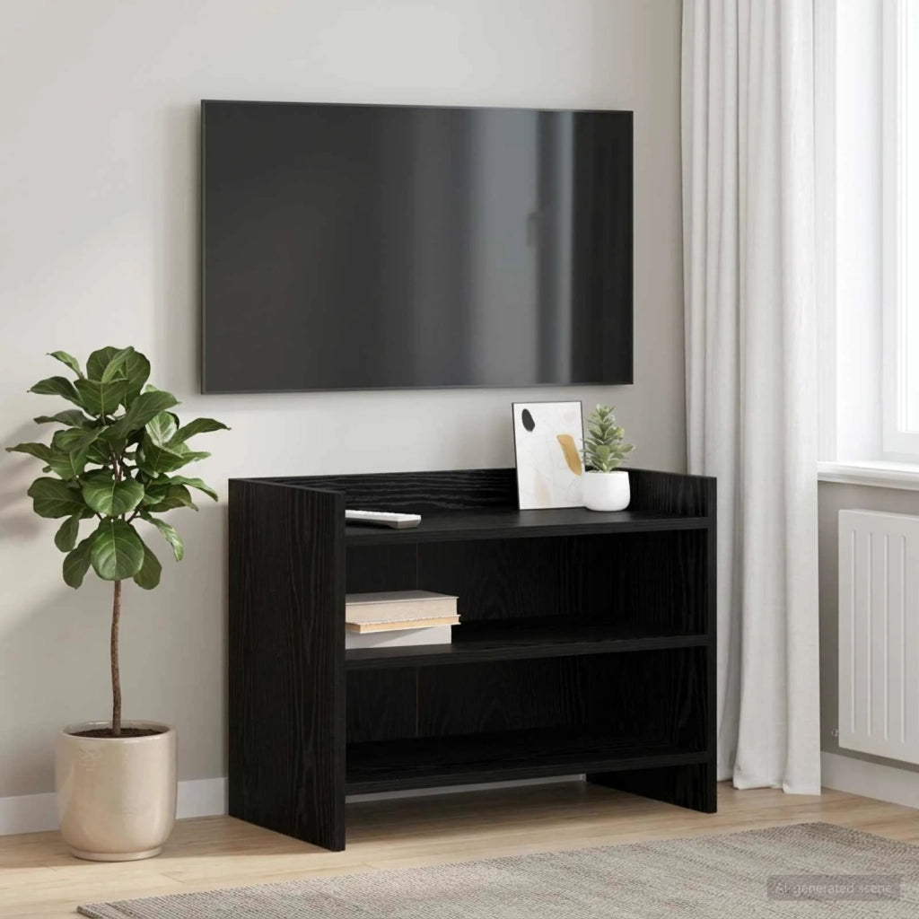 Mobile TV 60 x 33 x 47 cm Rovere Nero Legno ingegnerizzato 8011212