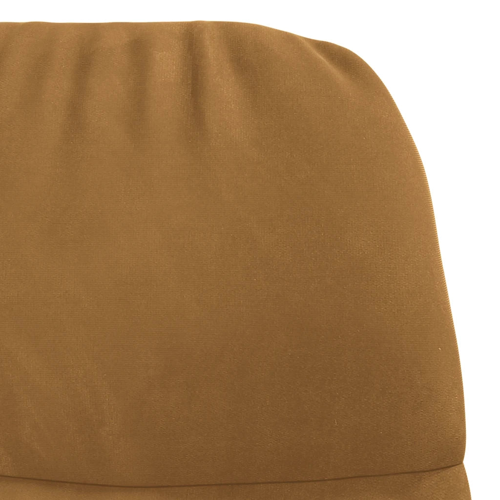 Sedia a Dondolo Marrone in Velluto 4102629