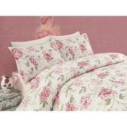 Completo letto - 1 copripiumino 220 x 240 cm + 2 federe 60 x 60 cm - 65% cotone, 35% poliestere - Crema