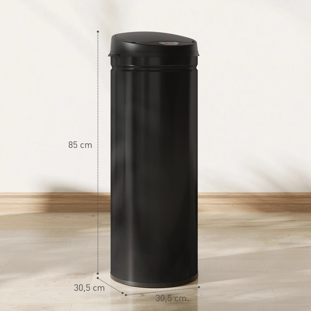 Cestino per rifiuti 50 litri con sensore e chiusura soft ¨C zephmum ¨C acciaio inox