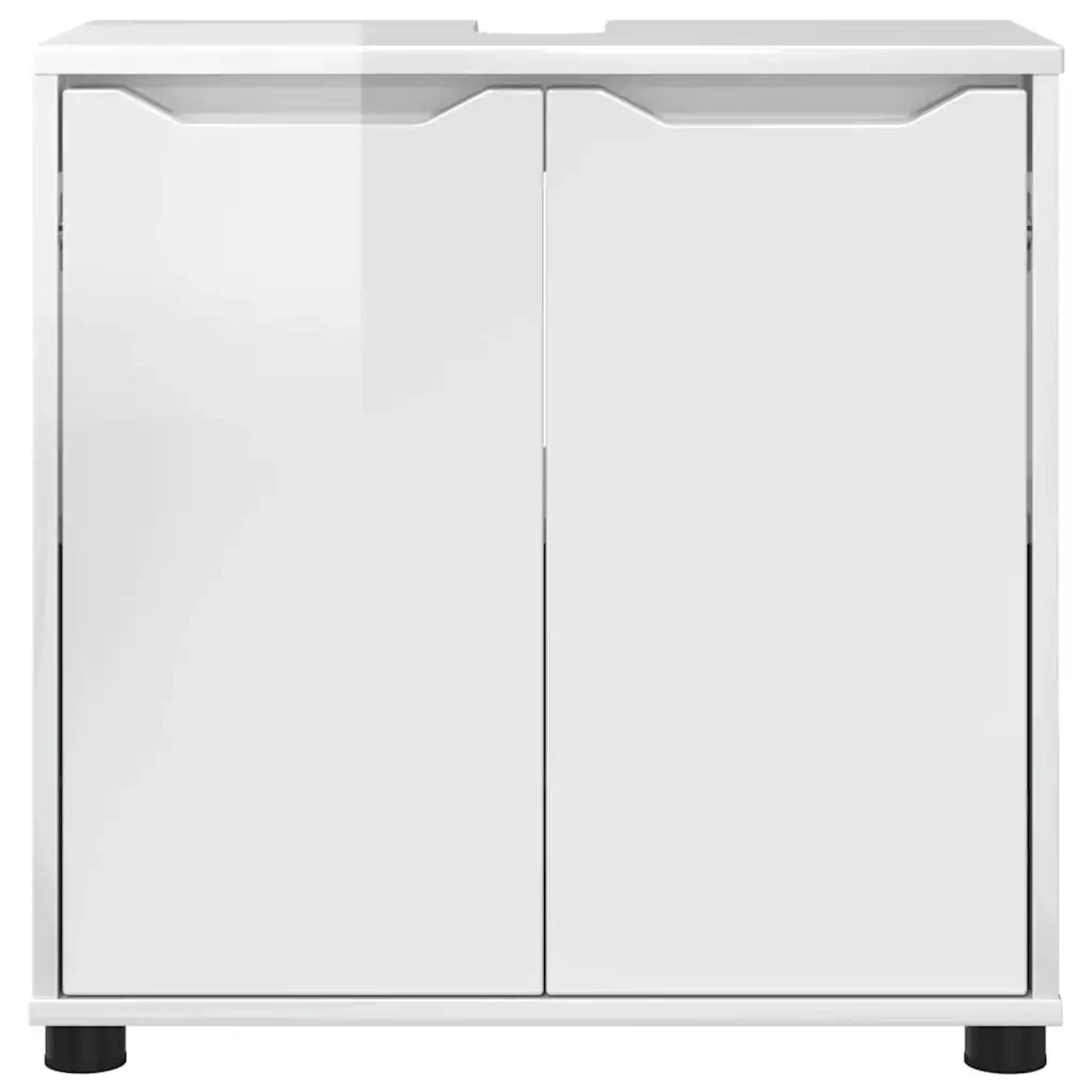 Mobile per lavabo da bagno Bianco Lucido 60 x 30 x 60 cm 888751