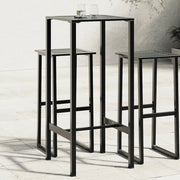 Tavolo da Bar Nero 50x50x110 cm in Acciaio Verniciato a Polvere 4009267