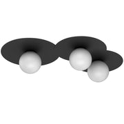 Plafoniera decorativa Flat 3xE27 nera bianca Luminex