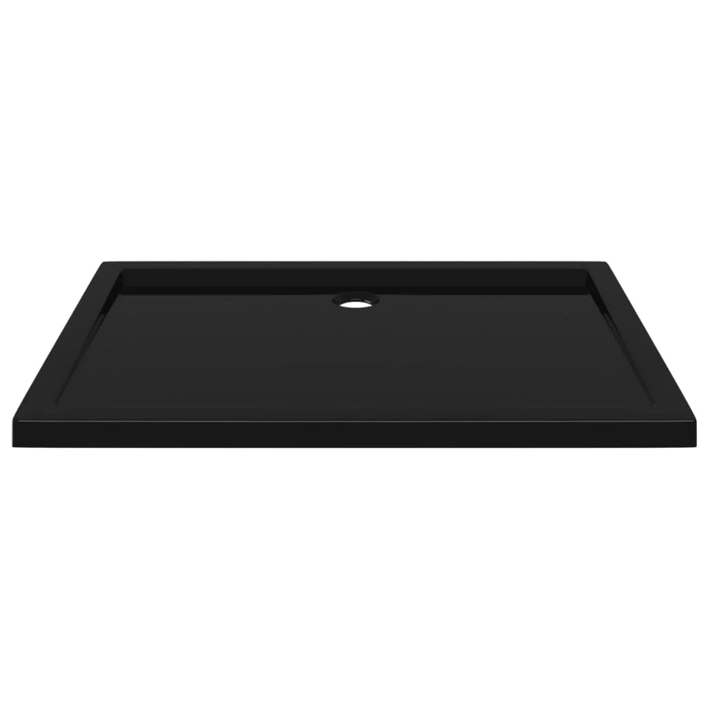 Piatto doccia base doccia piatto doccia bagno WC cabina doccia casa interno rettangolare 70x100 cm ABS nero 02_0001959