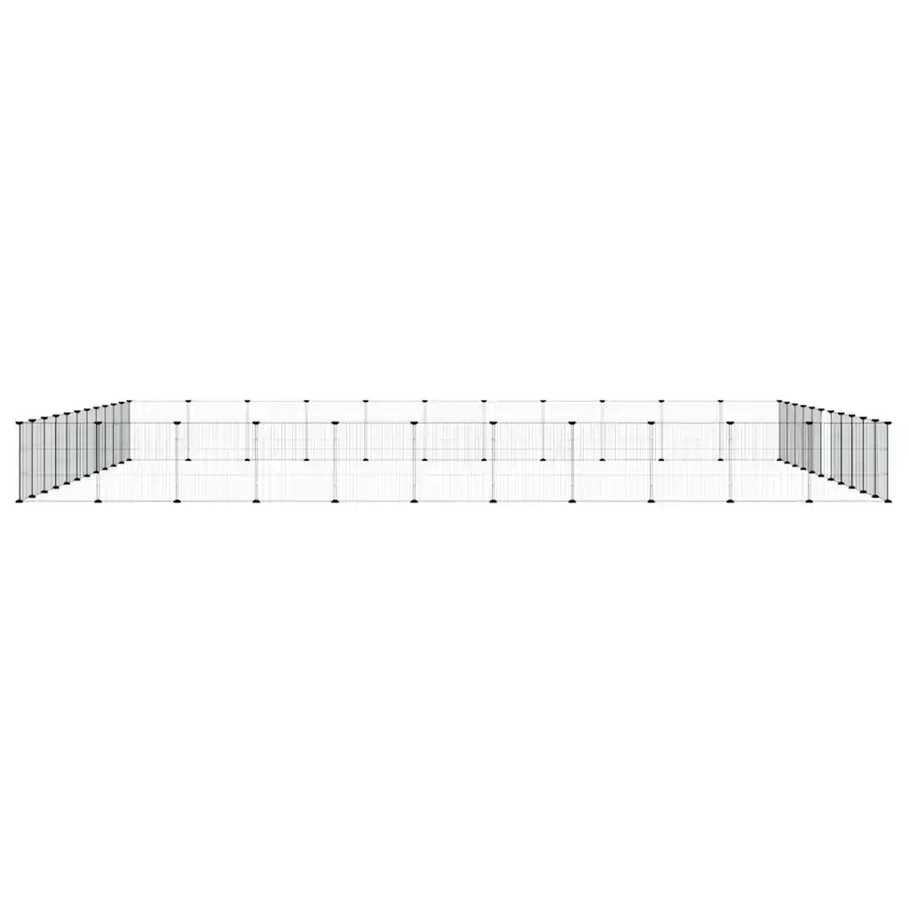Gabbia per Animali 44 Pannelli con Porta Nera 35x35 cm Acciaio 3114028