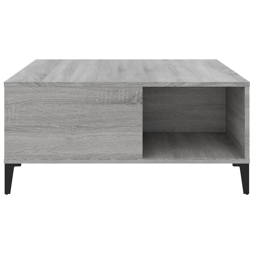 Tavolino Salotto Grigio Sonoma 80x80x36,5 cm Legno Multistrato 821106