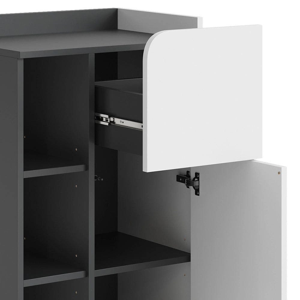 Vicco Mobile midi Antracite/bianco 50 x 90 cm con anta e cassetto
