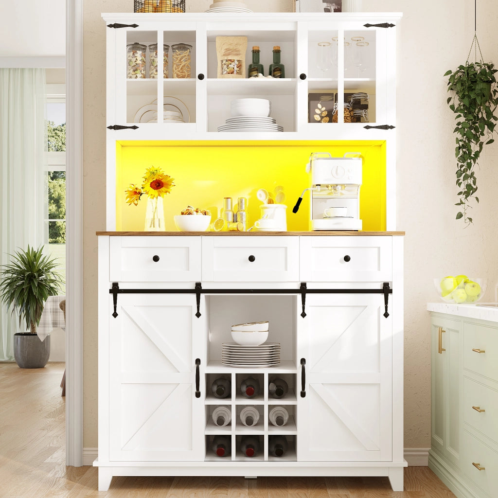 ARMADIO Cucina 105 x 38,4 x 180 cm MDF Bianco con LED