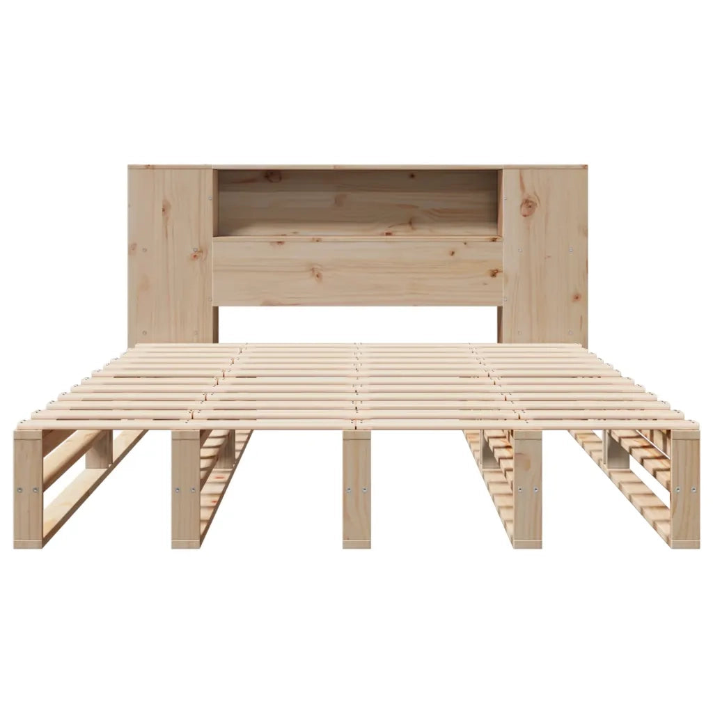 Letto Libreria senza Materasso 160x200 cm in Legno Massello