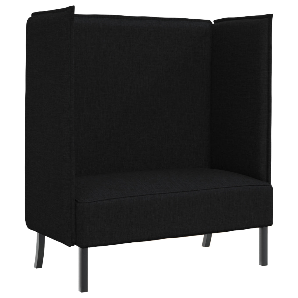 Divano Alto Nero 109x56x121 cm Tessuto
