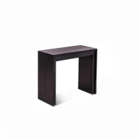 E-STYLO Consolle allungabile con top nero in MDF laccato antigraffio e gambe nero in MDF laccato antigraffio, 90cm X 42,5/302,5cm H. 76cm.