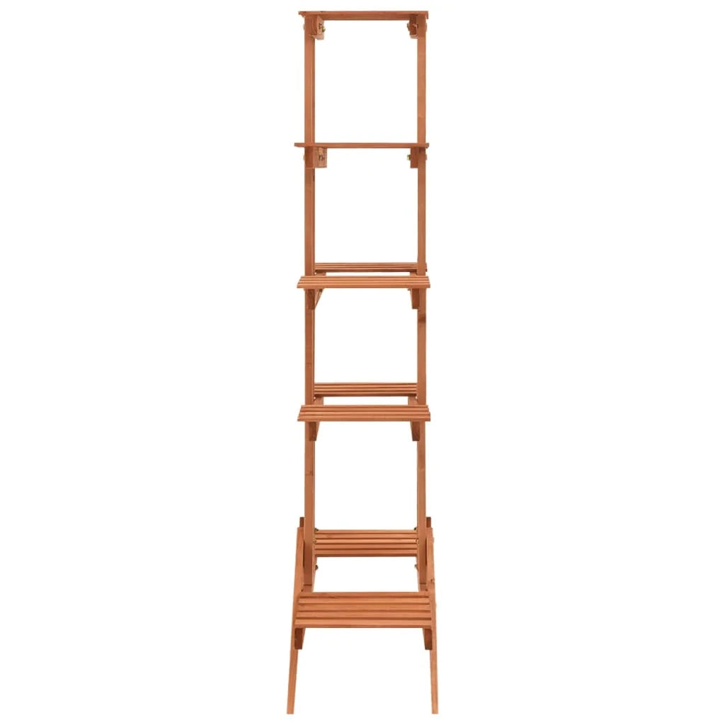 Portavasi mobiletto portafiori 83 x 25 x 132 cm legno massello di abete arancione 02_0045166