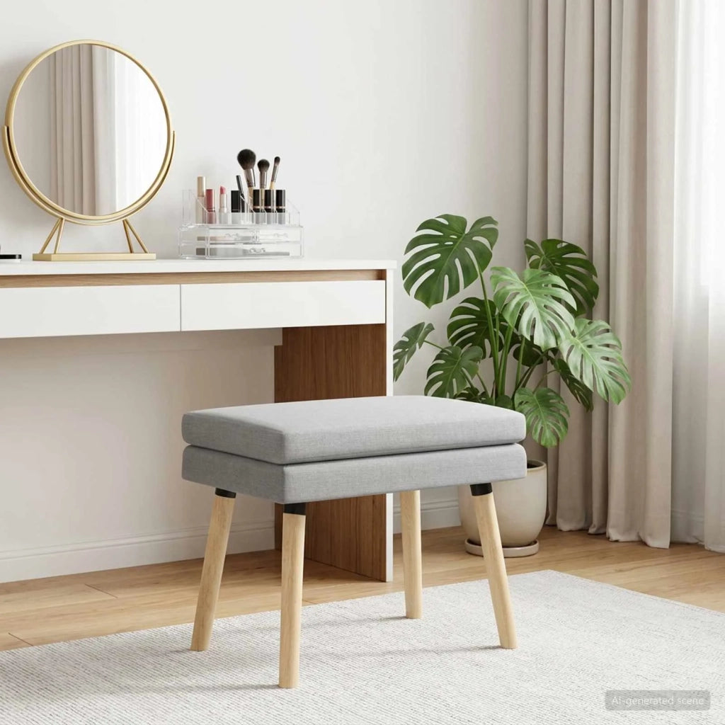 Panchina a doppio strato Grigio Chiaro 60 x 40 x 46 cm Tessuto 42038417