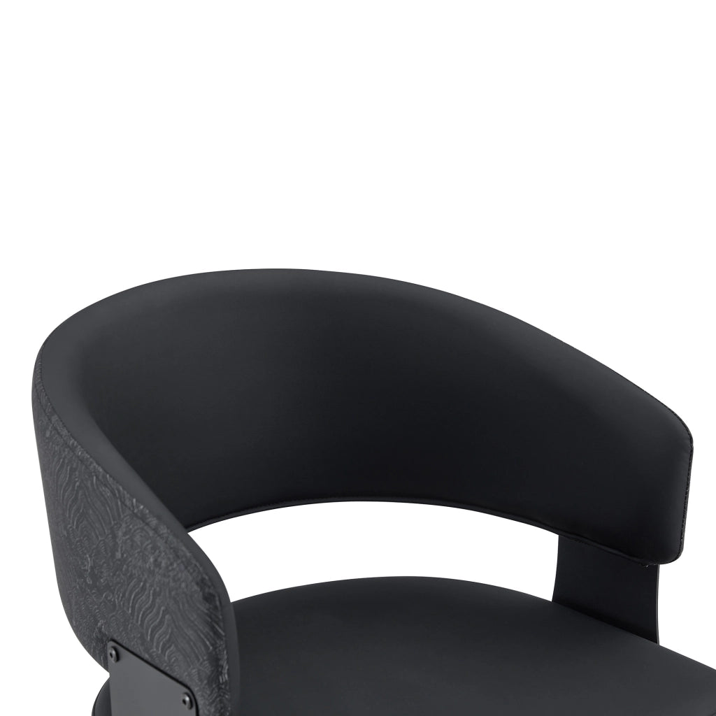 SEDIA Imbottita con braccioli 82x46x56 cm PU Nero