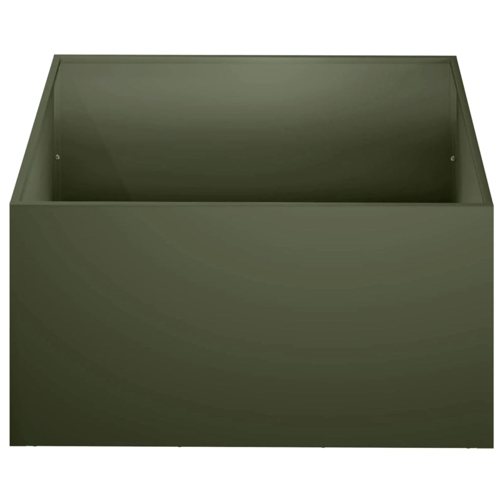 Vaso da giardino 2 pz Verde Oliva 60 x 60 x 30 cm 8005057