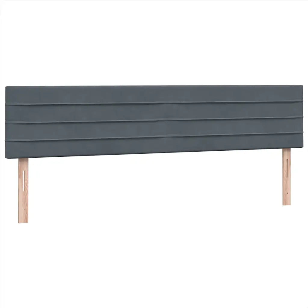 Giroletto a Molle con Materassi Grigio Scuro 180x210 cm Velluto 3317620
