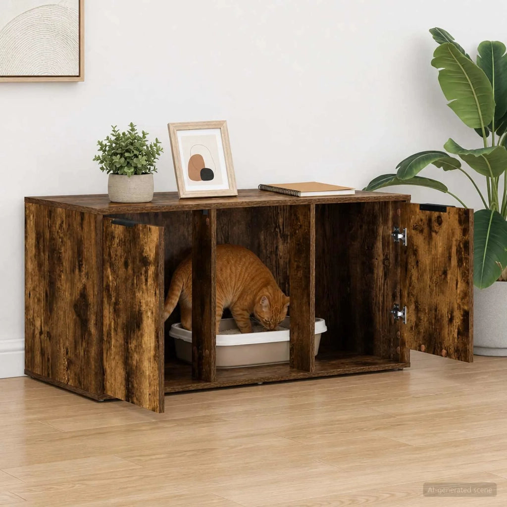 Mobile per gatti Rovere Fumo 100 x 49 x 45 cm 8014763