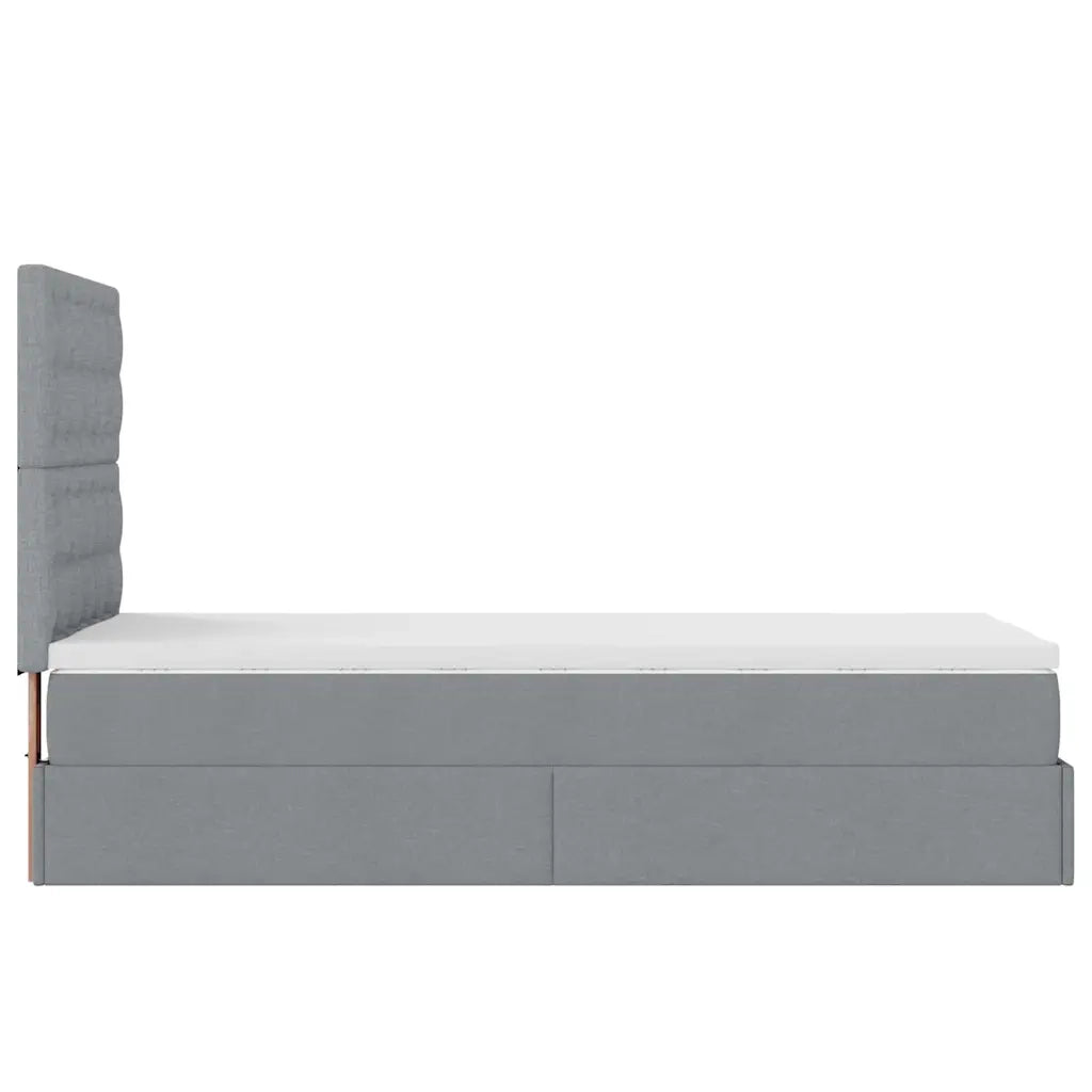 Struttura Letto Pouf con Materasso 80x200 cm in Tessuto 3313278