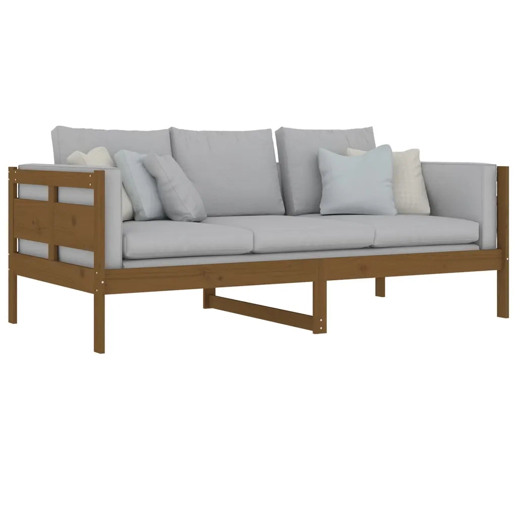 Letto singolo | Letto per adulti | Dormeuse Ambra in Legno Massello di Pino 90x190 cm
