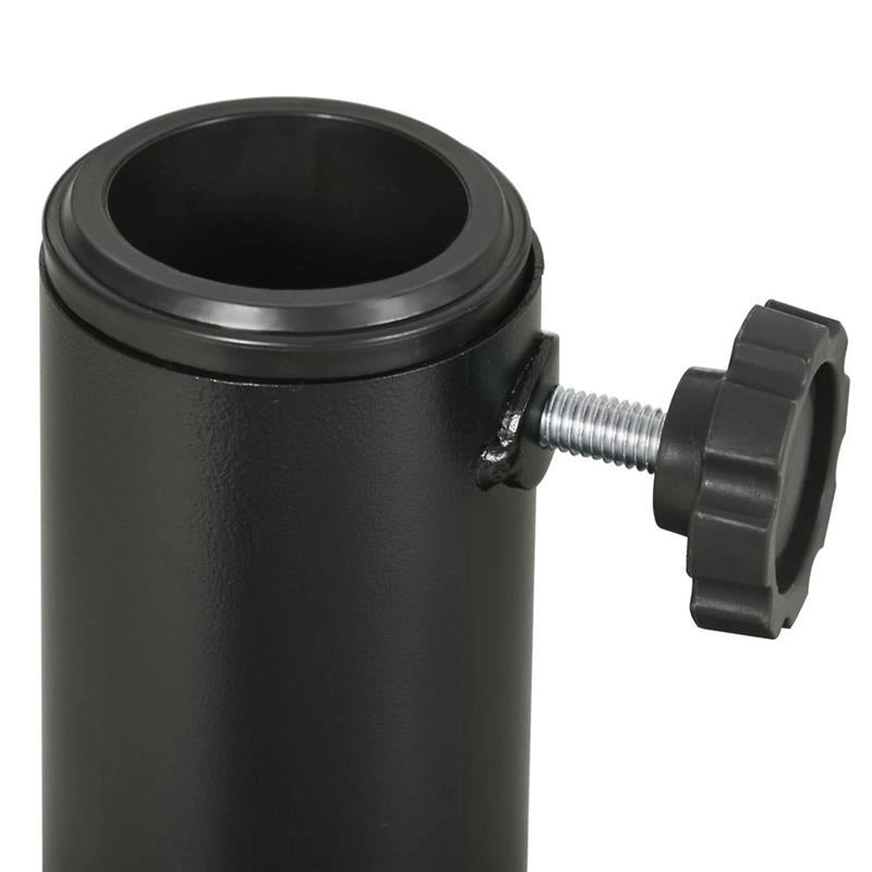 BASE PER OMBRELLONE DA GIARDINO ROTONDA EFFETTO RATTAN Ø45CM PESO DA 9.5KG NERO