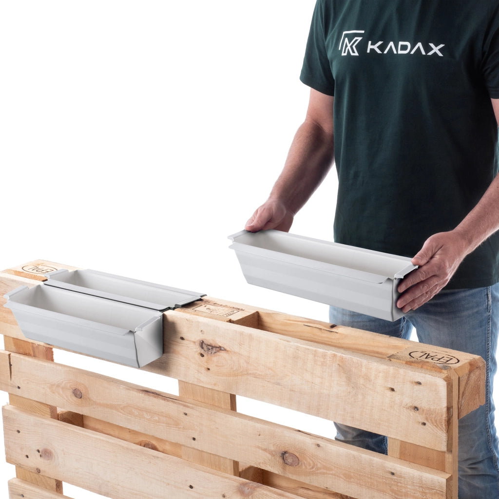 Vaso da fiori KADAX, vasi da fiori per Europallets, scatola da 40 cm, 6 pezzi