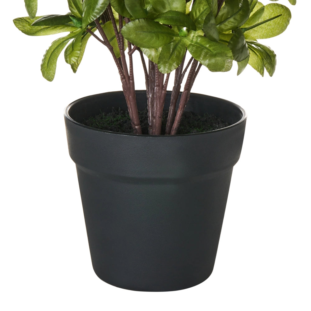 Pianta artificiale di rododendro in vaso Fiori bianchi Materiale sintetico 36 cm Accessorio decorativo per interni
