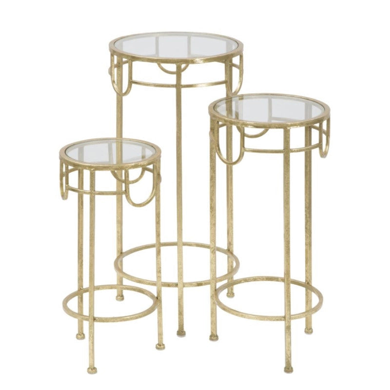 Porta Telefono Gold Set 3 Pz cm ø 33x70-28x60-23x50