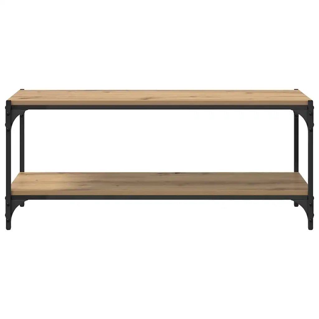 Mobile TV 2 livelli 100x33x41cm Legno ingegnerizzato e ferro 881112