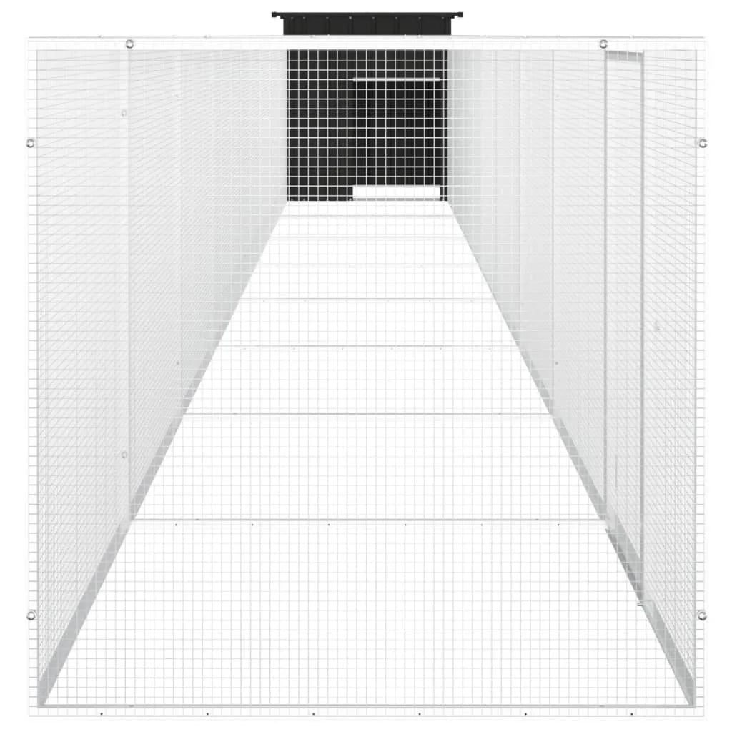 Recinto per pollaio in acciaio zincato antracite 900 x 91 x 100 cm 02_0043935