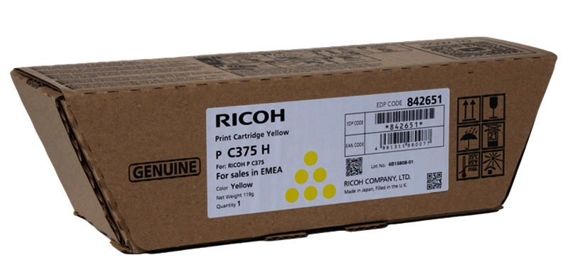 Ricoh 842651 cartuccia toner 1 pz Originale Giallo