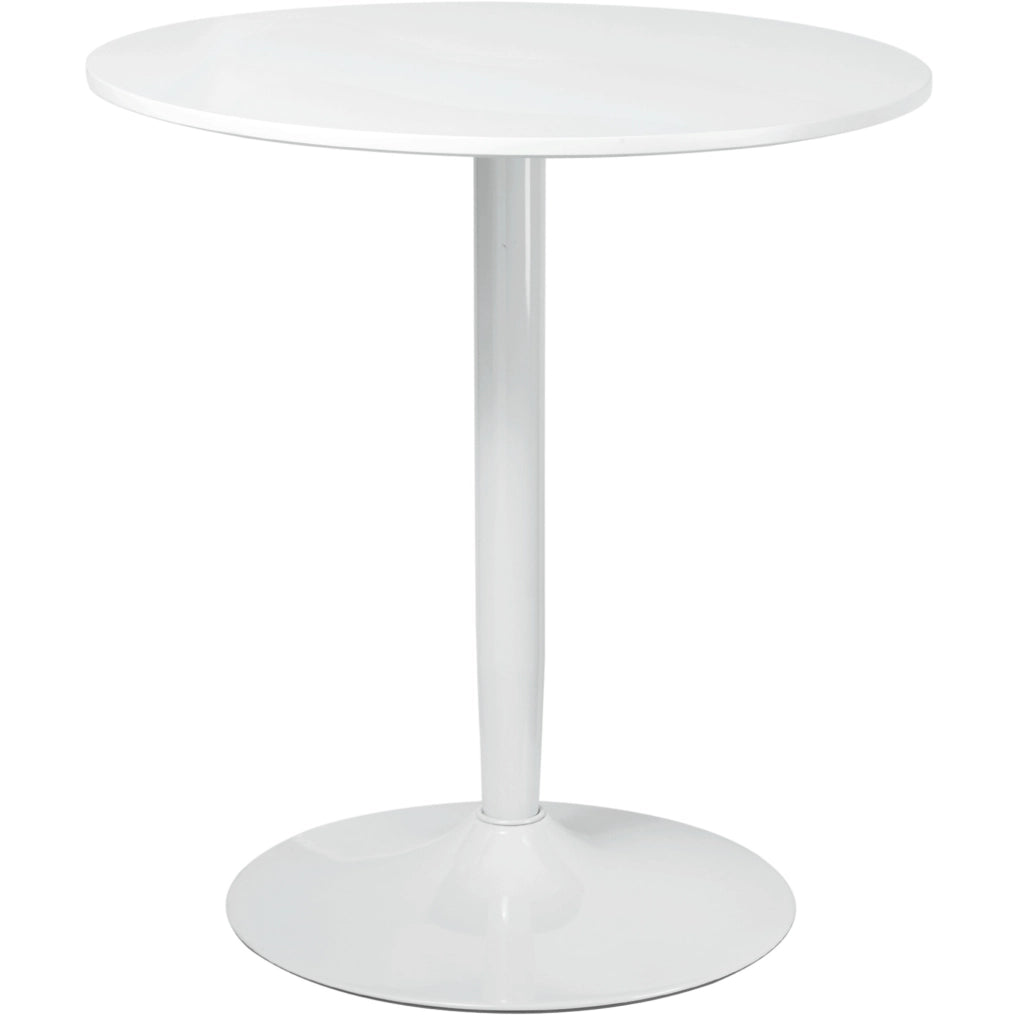 Tavolo da pranzo rotondo ?70 x 75 cm in MDF bianco