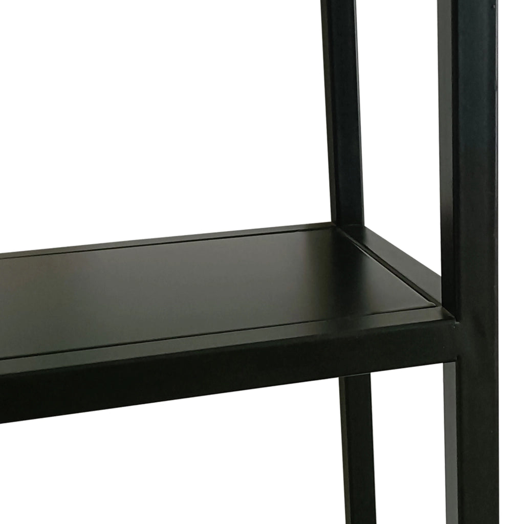 Scaffale da Parete Jämijärvi in Acciaio con Scomparti Aperti 140 x 60 x 18 cm Nero, opaco [en.casa]