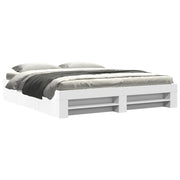 Letto matrimoniale | Letto per adulti | Giroletto senza Materasso Bianco 180x200 cm Legno Multistrato