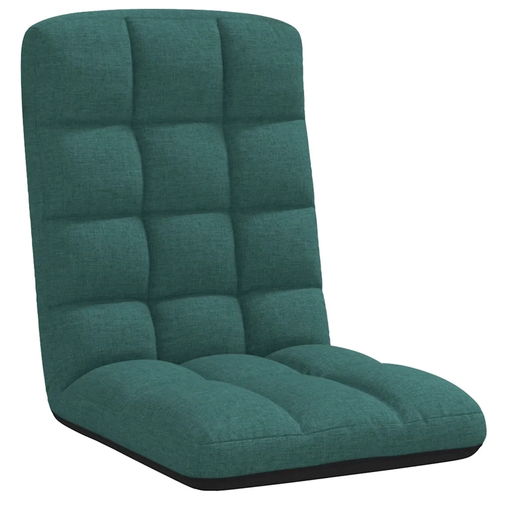 vidaXL Sedia da Terra Pieghevole Verde Scuro 71x51x62 cm in Tessuto