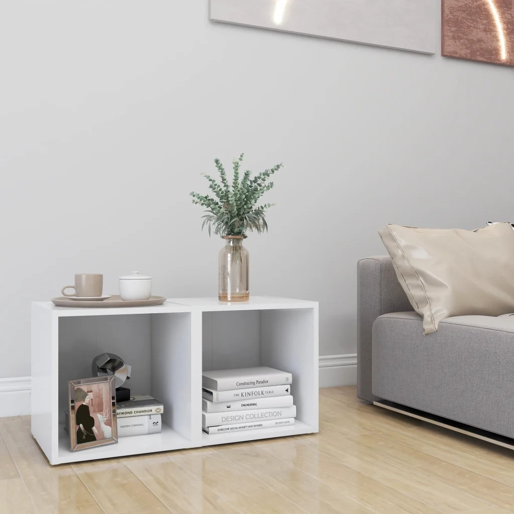 Mobili Porta TV 2 pz Bianco 37x35x37 cm in Legno Multistrato cod mxl 6739