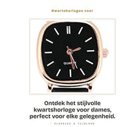 Orologio analogico da polso per donna - Cinturino in PU - Resistenze all'acqua - Diametro della lancetta oraria 2 cm - Lunghezza del cinturino 17 cm