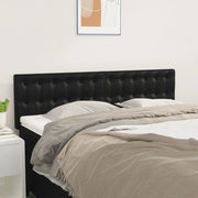 Testiera Nera 144x5x78/88 cm in Similpelle 346464