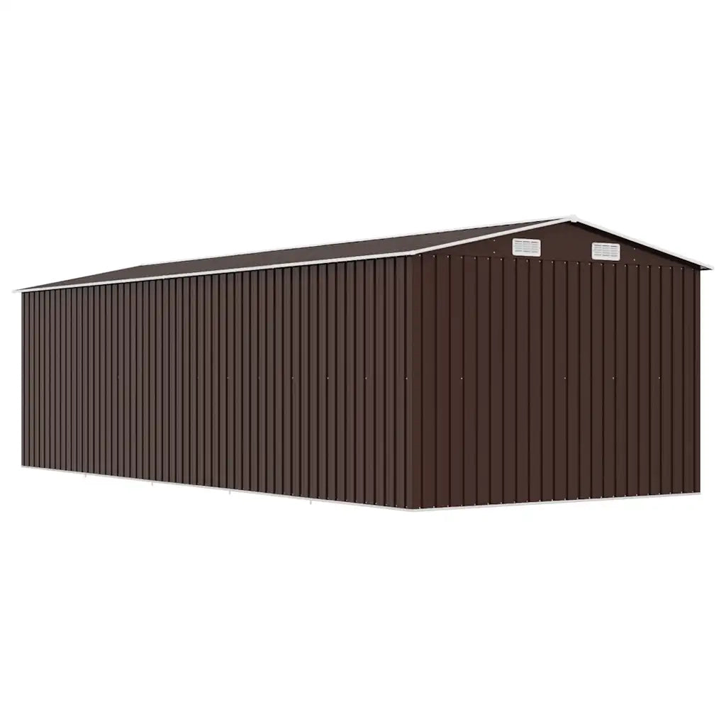 Casetta da Giardino 257x580x181 cm in Metallo Marrone 143355