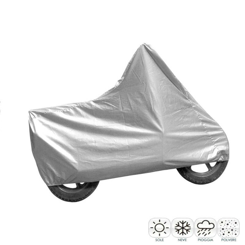 TELO COPERTURA MOTO SCOOTER L COPRI BICICLETTA ARGENTO TAGLIA L RESISTENTE