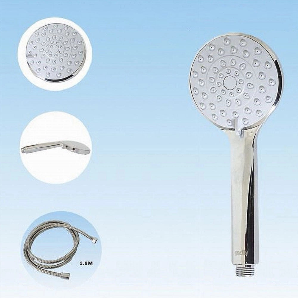 Trade Shop - Kit Doccetta Soffione Per Doccia Telefono Multigetto Con Tubo 1,8 Mt Bagno 52042 -