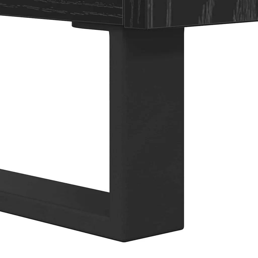 Credenza Rovere Nero 69,5 x 34 x 90 cm Legno multistrato 887209