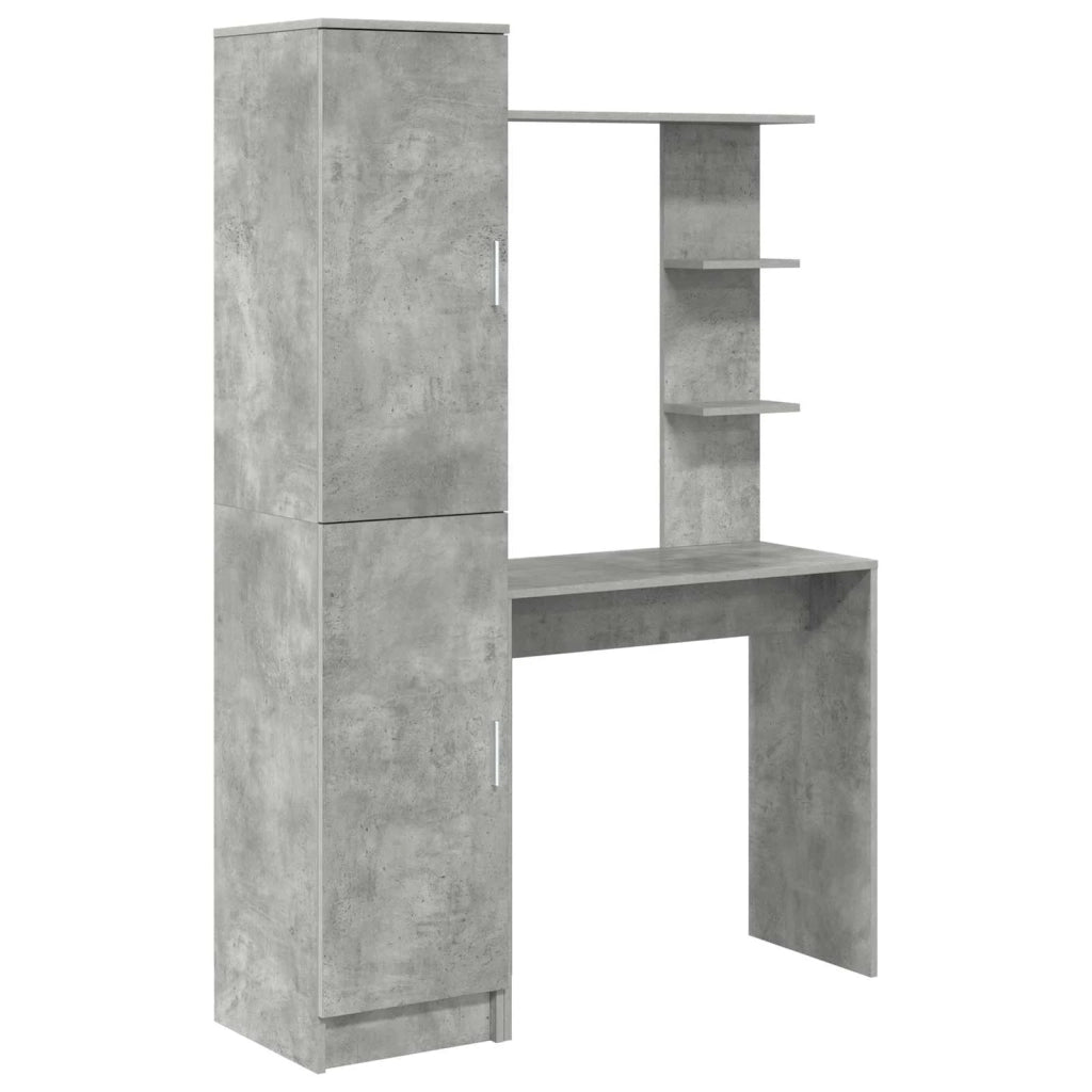 Scrivania | Tavolo da Ufficio 2 pz Grigio cemento