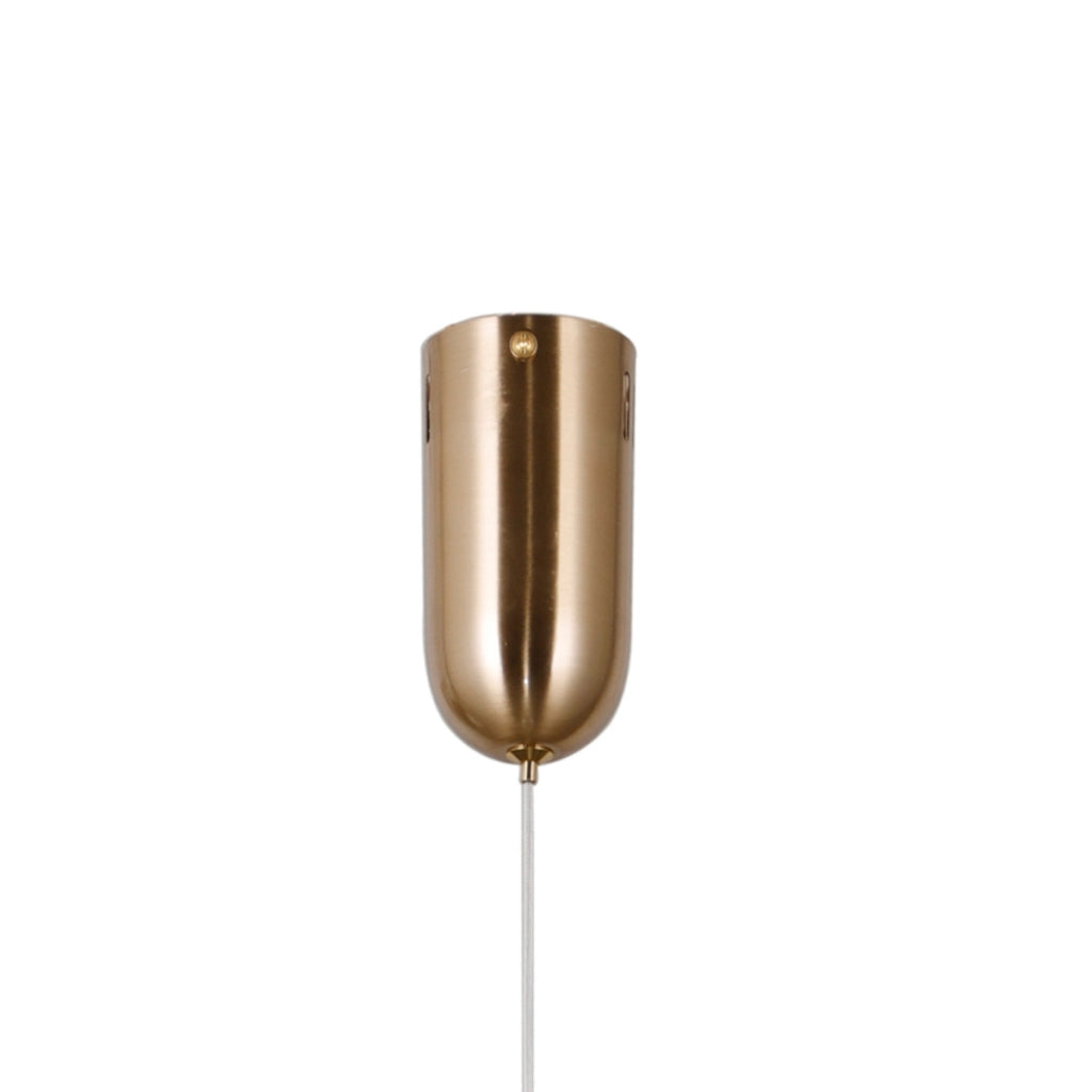 Sospensione Italux Rastia vetro ambra ottone LED 12W
