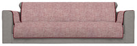Copridivano con Copri Braccioli Seduta 125 cm in Poliestere Bordeaux