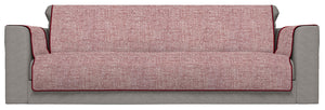 Copridivano con Copri Braccioli Seduta 125 cm in Poliestere Bordeaux