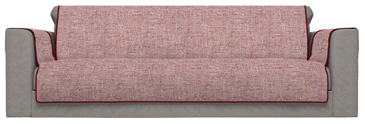 Copridivano con Copri Braccioli Seduta 230 cm in Poliestere Bordeaux